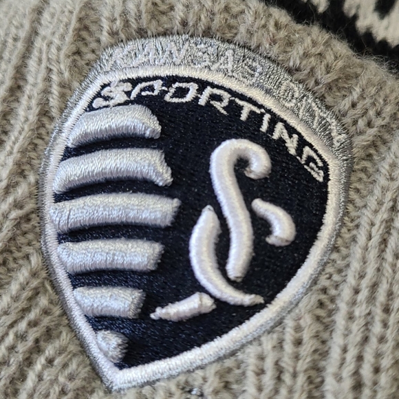 NEW Mens Toboggan Sporting Kansas City Knit Cap Hat MLS Logo Linesman 47Brand OS - Picture 3 of 14